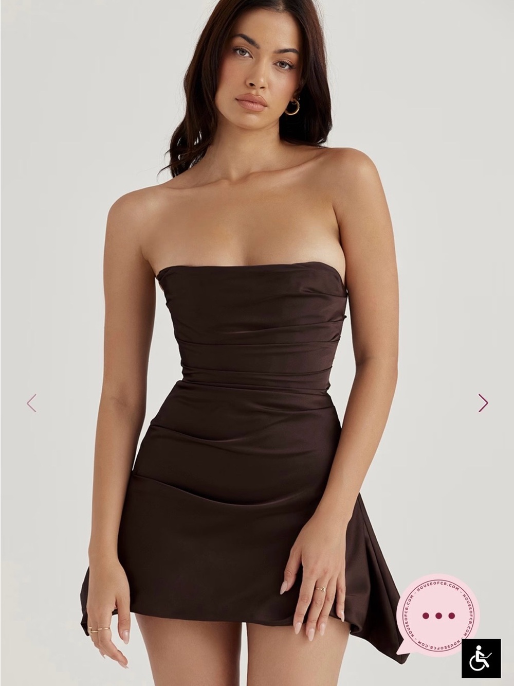 House of CB JASMINE Chocolate Brown Mini Dress